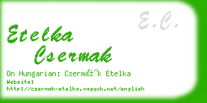 etelka csermak business card